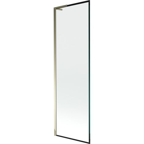 Mexen Next L mampara de bañera de 1 hoja 60 x 150 cm, marco negro, dorado - 895-060-000-03-70-50 (1/5)