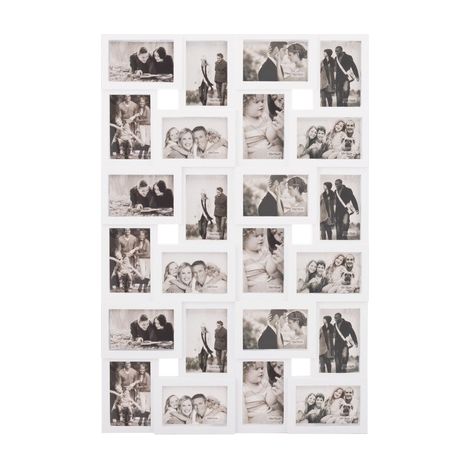 Marco para fotos, 24 fotos, marco múltiple, blanco, tamaño 10x15.