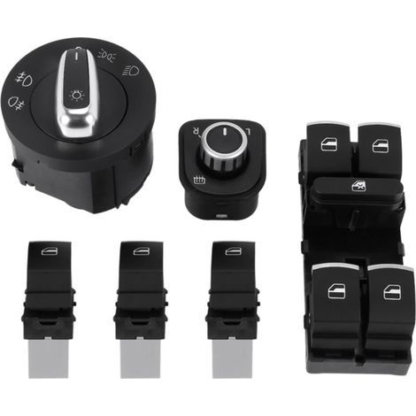 Commutateur Phares et Lève Vitre Électrique Compatible Golf 5 6 Mk5 B6 Siège Conducteur (1/4)