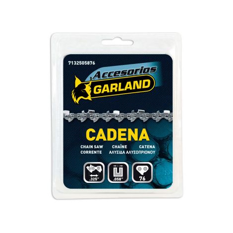 Cadena de motosierra para espada de 20 pulg / 50 cm, 76 eslabones, 325 pulg, espesor 0,058 pulg