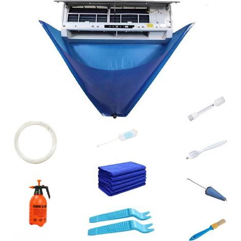 Lavage pour climatiseur - Kit Nettoyage Mural qualité supérieure - Sac Service pour climatisation avec Tuyau d'eau pour Mini-unités AC divisées (1/5)