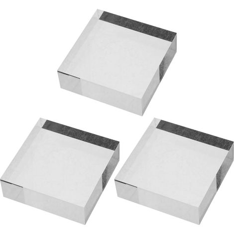 3 Pièces Présentoir à Bijoux en Acrylique Présentoir en Cube Acrylique Transparent Carré Surface Lisse Non Poreuse Anti-rayures pour Bijoux et Artisanat Photo Produit et Vitrine (1/5)