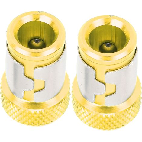 Lot de 2 anneaux magnétiques universels métriques 1/4 pouce pour embouts de tournevis magnétiques en acier, accessoires jaunes (1/5)