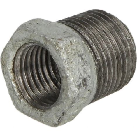 Raccord en fonte malleable galva Nr.241 nipple de reduction diam. 3/4" x 3/8"