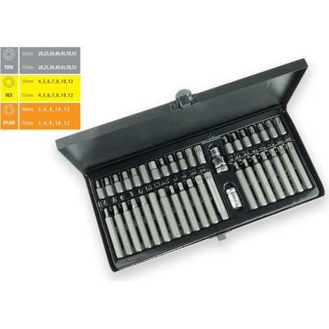 Set punte cacciavite Dedra 18A11S040 40 pezzi custodia metallo