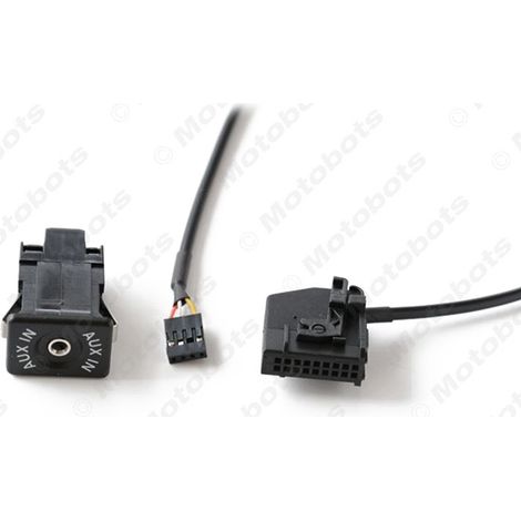 3.5mm audio wiring harness adapter for Volkswagen Audi MFD2 RNS2 Ford Skoda AUX connectors (1/3)