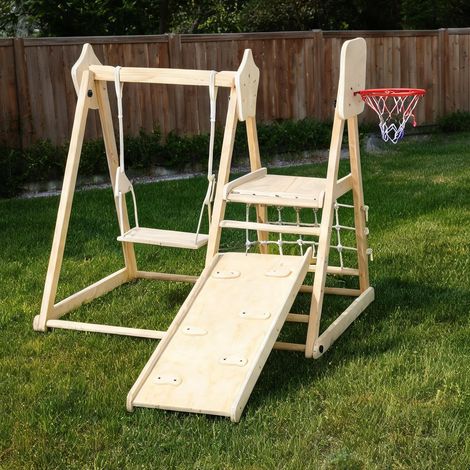 Portique de balançoire en bois 140 x 133 x 43 cm (1/5)