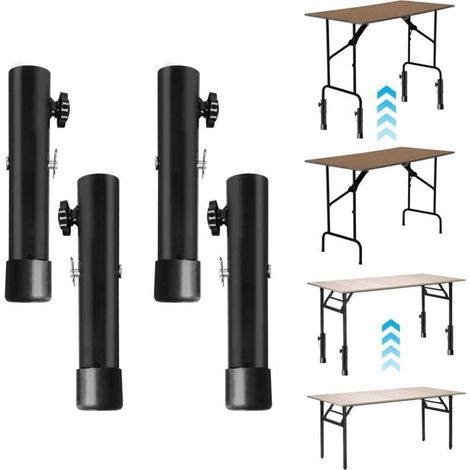 Rehausseur De Pied De Table - Métal - Réglable 9 2 Cm Et 13 3 Cm - Pour Tables Chaises Meubles - Lot De 4