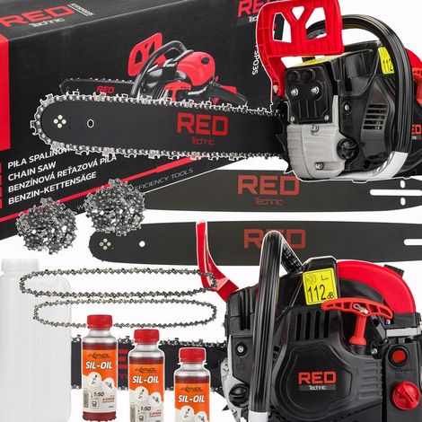 Red Technic Motosierra De Gasolina RTPSP0035 - 5,7 CV, 49,3 cm3, 2 Cadenas Y 2 Barras De 40 cm Y 45 cm (1/5)