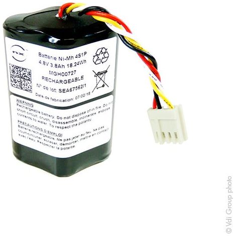 NX - Batterie médicale rechargeable Kangaroo / Sherwood E-Pump 4.8V 3.8Ah WST
