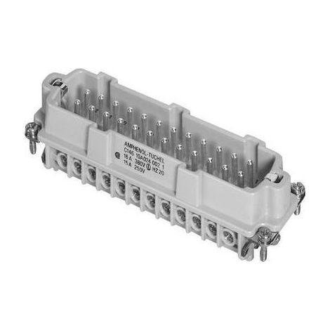 Amphenol C146 10A024 002 1-1 Inserto maschio Heavymate® C146 Tot poli 24 + PE 1 pz.