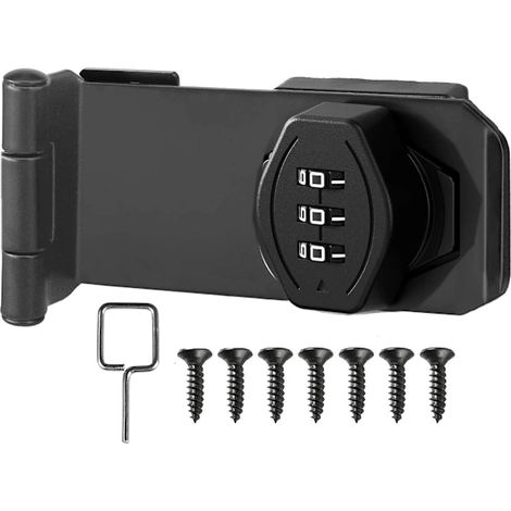 Pièce – 10 cm – Cadenas à combinaison – Verrou de portail – Verrou de porte – Verrou de meuble (1/4)