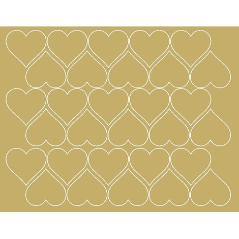 Autocollants en forme de cœur pour la Saint-Valentin, 4 cm, lot de 30, or mat
