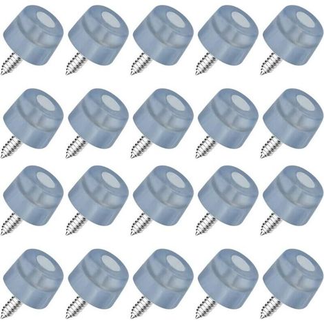 20 PCS Pied de Chaise a Visser en Caoutchouc 20 18 14mm Pieds Vérin de Meuble Antidérapant Patins Protection Pied Anti-Vibration avec Vis pour Meubles Armoire Bureau Tables Canapés
