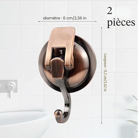 Suction Hook, Suction Hooks Suction Hook Rubber Suction Cup Holder Suction Hook for Bathroom Kitchen Bedroom (1/4)