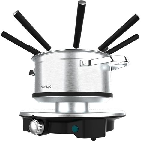 Fondue 1500W Capacité 1,7 L, Fromage, Chocolat et Huile, Design Acier Inoxydable, Puissance Réglable, Passe au Lave-Vaisselle (1/5)