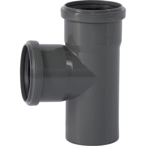 Ostendorf 173400 HTSafe Rohr Abzweig Abzweigung DN75/75/87 Grad Abflussrohr grau