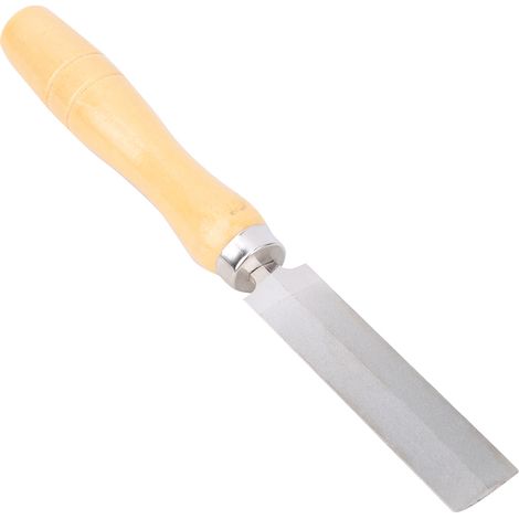 Lime diamantée rhombique, manche en bois, outil de meulage pour métal et verre, outil de jardinage (3 pouces) (1/5)