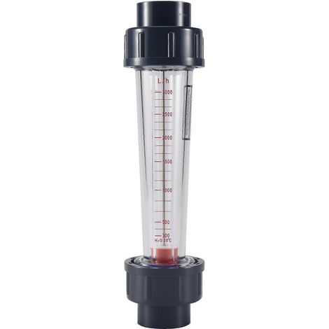 -25 Débitmètre à tube plastique 300-3000 L/h, rotamètre pour eau, débitmètre de liquide, outils de mesure pour produits chimiques et lumière (1/5)