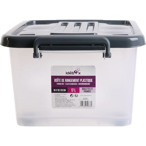 Boîte de Rangement - JE CHERCHE UNE IDEE - Transparente - Sur Roulettes - 17 L (1/3)