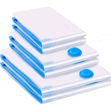 Lot de 6 Sacs Rangement Sous Vide Aspirateur pour couettes, linge de lit, oreillers (1/4)