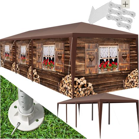 Pavillon 9m avec parois amovibles imperméable protection UV (1/5)