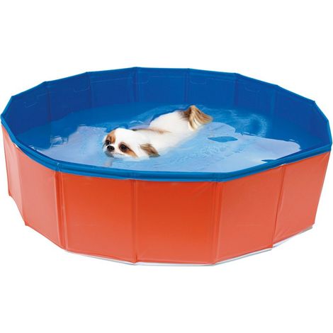 Piscina gioco colore arancione per cani: 120x30 h cm