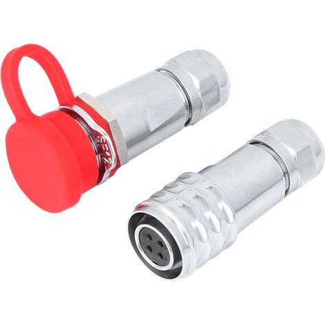 SF12 4-poliger Luftfahrtstecker, wasserdicht, Stecker/Buchse, Schnappverschluss, schraubenlos (1/5)
