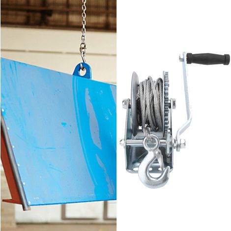 Treuil manuel autobloquant de 454 kg (1000 lb), petit treuil, machine de traction pour grue, treuil de 454 kg (1000 lb) (1/5)