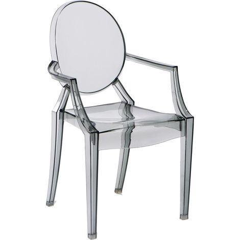 TRANSPARENTER STUHL Royal inspiriert von Louis Ghost SMOKED (1/5)