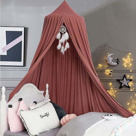 Moskitonetz-Betthimmel für Mädchen. 270 x 400 cm. Baldachin für Betthimmel. Kinderbettvorhänge. extra groß für Doppelbett. hängendes Spielzelt. Schlafzimmerdekoration.