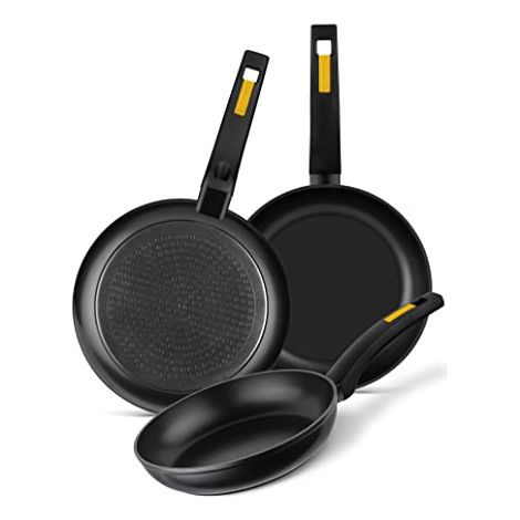 Confezione 3 padelle monix cook m901233/ ø18cm/ ø22cm/ ø26cm/ alluminio forgiato/ sicuro per induzione (1/4)