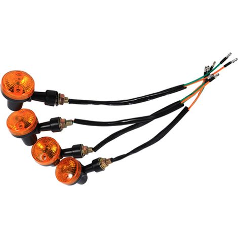 Clignotants Moto Universels 4x Indicateurs Ambre 12V Ampoules Clignoteur (1/5)
