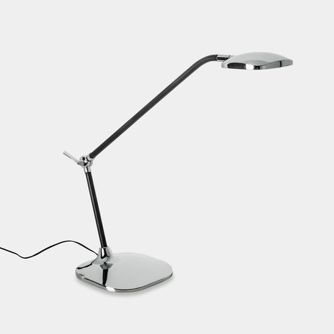Leds-C4 Queen - Lampada da tavolo a LED 1 luce Cromo, Nero (1/3)