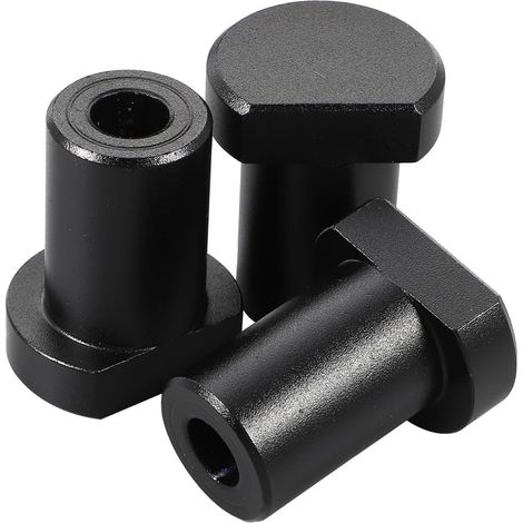 Butées Courtes D’établi Noires en Alliage D’aluminium 3 Pièces 19 Mm Surface de Contact Carrée, pour Rabotage et Ponçage, Insert pour Trous de Chien sur Établi de Travail (1/5)