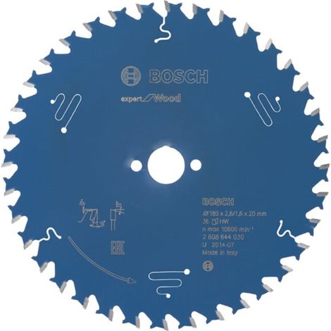 Lame de scie circulaire Bosch Expert pour bois 180 x 20 x 2,6 mm 36