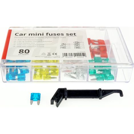 Mini-Flachsicherungen für Autos, 80-teilig, MIX amio-02225 (1/3)