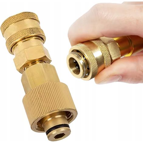 Adattatore in Ottone TR22 EasyLock – Compatibile con Idropulitrici Kärcher HD HDS  Attacco Rapido 1/4"  Per Schiumogeni e Accessori