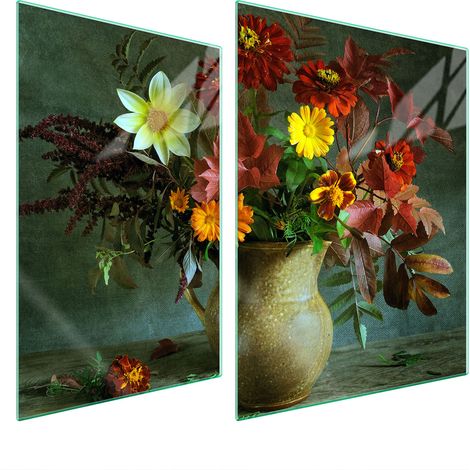 PIASTRA PROTETTIVA IN VETRO PER STUFA 70x52 FIORI (1/5)