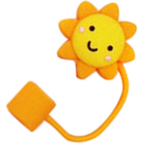Silikon-PVC-PP-Staubdichter, wiederverwendbarer Trinkverschluss, tragbar für Familien, Sonnenmodell [ohne Schlauch] (1/5)