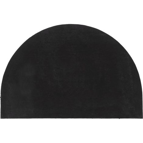 Maison Exclusive - Fußmatte Dunkelgrau Halbrund 60x90 cm Kokosfas (1/5)