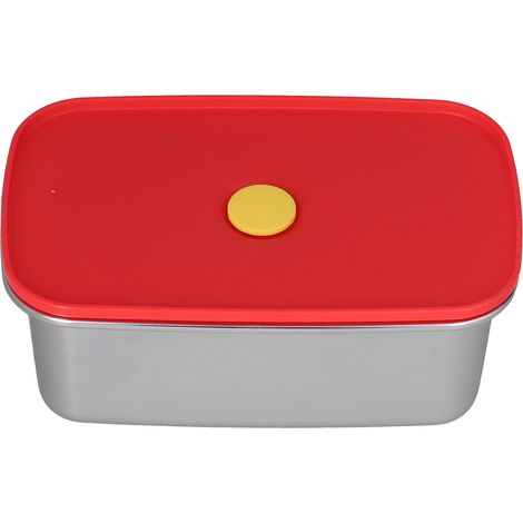 Rote Bento-Box, 1000 ml, luftdicht und leicht, einfach zu reinigen, ideal für das Mittagessen im Büro (1/5)