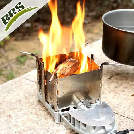 Réchaud de camping multifonctionnel d'extérieur BRS, poêle à bois, fournaise, poêle à soufflerie électrique BRS-116, réchauds de cuisson portables (1/4)