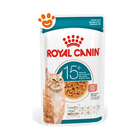 Royal Canin Cat Feline Health Nutrition Senior Ageing 15+ Gravy - Bustina 85 Gr - Cibo Umido Gatti