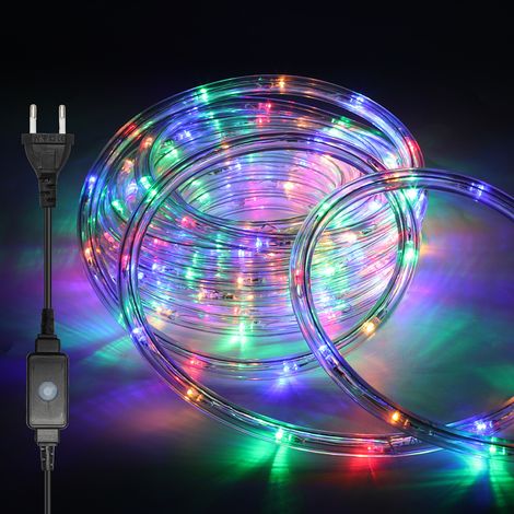 TolleTour LED Lichtschlauch Außen Innen,240 LEDs Wasserfest LED Schlauch,Partylicht Dekobeleuchtung Weihnachten,Bunt 10m