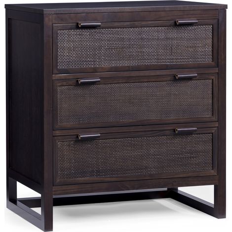 Teamson Home Hatteras Chest of Drawers 3 Drawer Bedroom Dresser, Espresso (1/5)