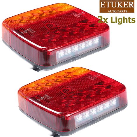 2x 12V 5 funzioni LED luci posteriori per rimorchio impermeabile ECE R10 EMC LED luce posteriore per rimorchio camion trattore (1/4)