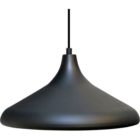 bamyum Champion Suspension Luminaire Vintage, Lustre Salon de 35 cm, Lustre Cuisine en Métal, Lampe E27 Vintage pour Chambre, Suspension Luminaire pour Salle à Manger, Couloir, Noir