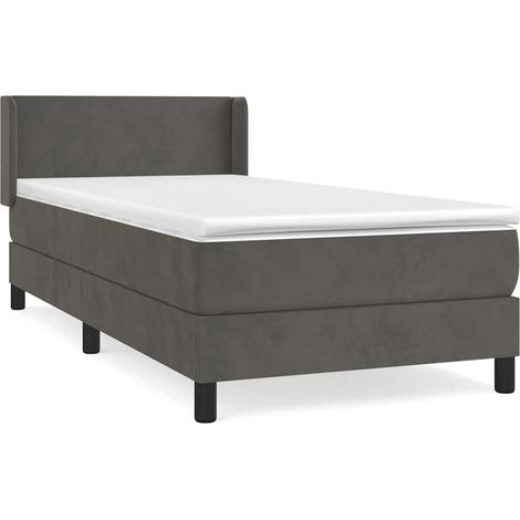 Maison Exclusive - Boxspringbett mit Matratze Dunkelgrau 90x190 c (1/5)