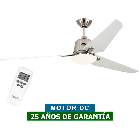 Ventilateur de plafond CasaFan 516090 ECO AVIATOS 162cm Moteur chrome brossé / blanc